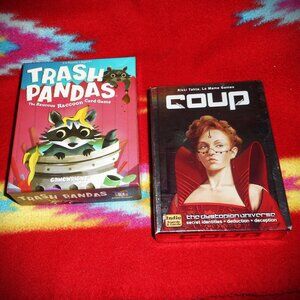 Lot: Trash Pandas and Coup Card Games, Ages 8+